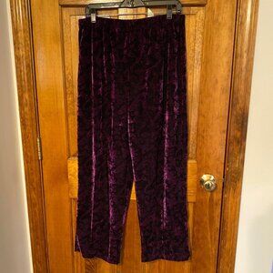 Coldwater Creek Velour Purple Pants - PL